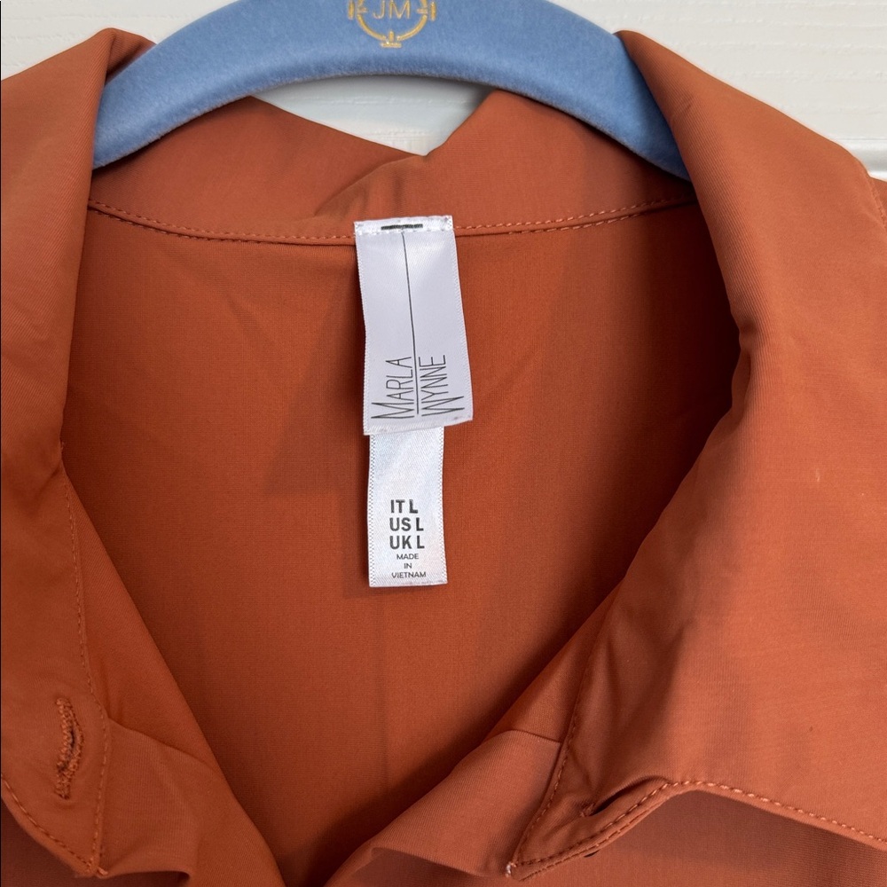 MarlaWynne Rust Button-Down Tunic Top - Picture 2 of 7